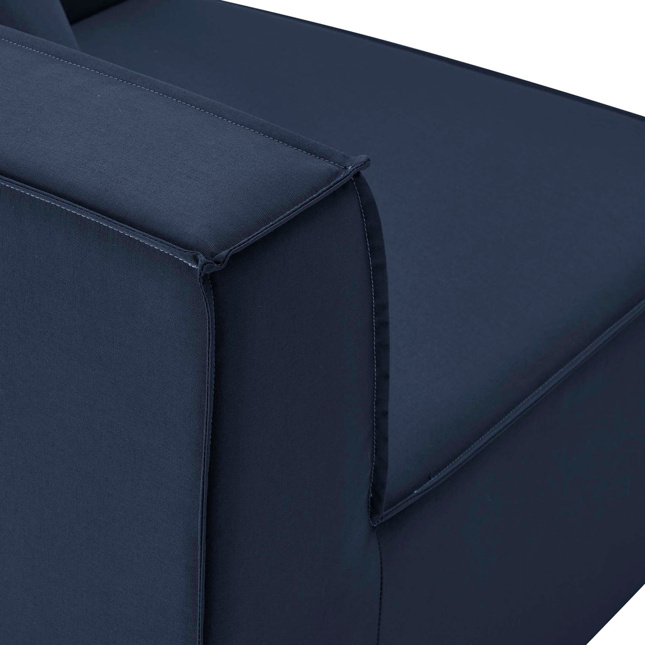 Merida Alfresco Upholstered Corner Chair | Outdoor Modular Sectional Component, Navy