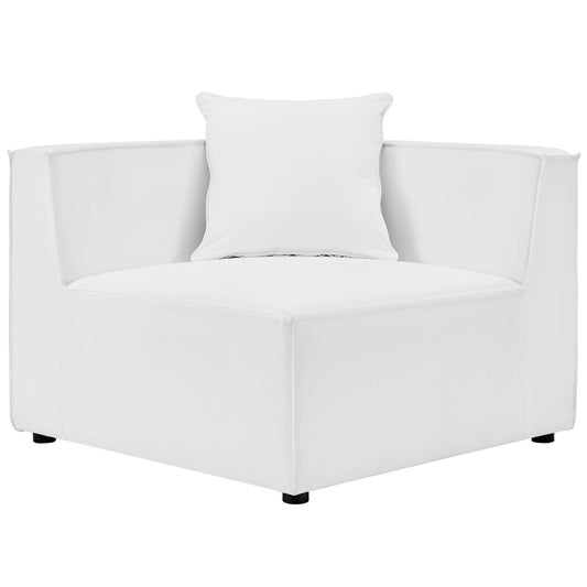 Merida Alfresco Upholstered Corner Chair | Outdoor Modular Sectional Component, White