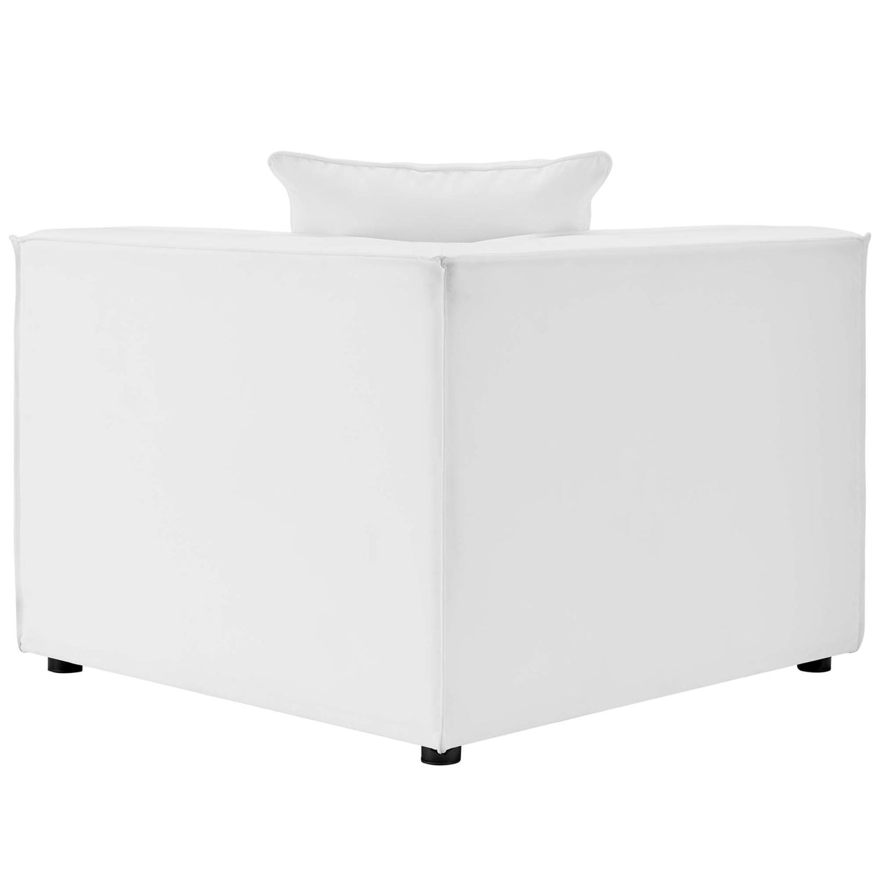 Merida Alfresco Upholstered Corner Chair | Outdoor Modular Sectional Component, White