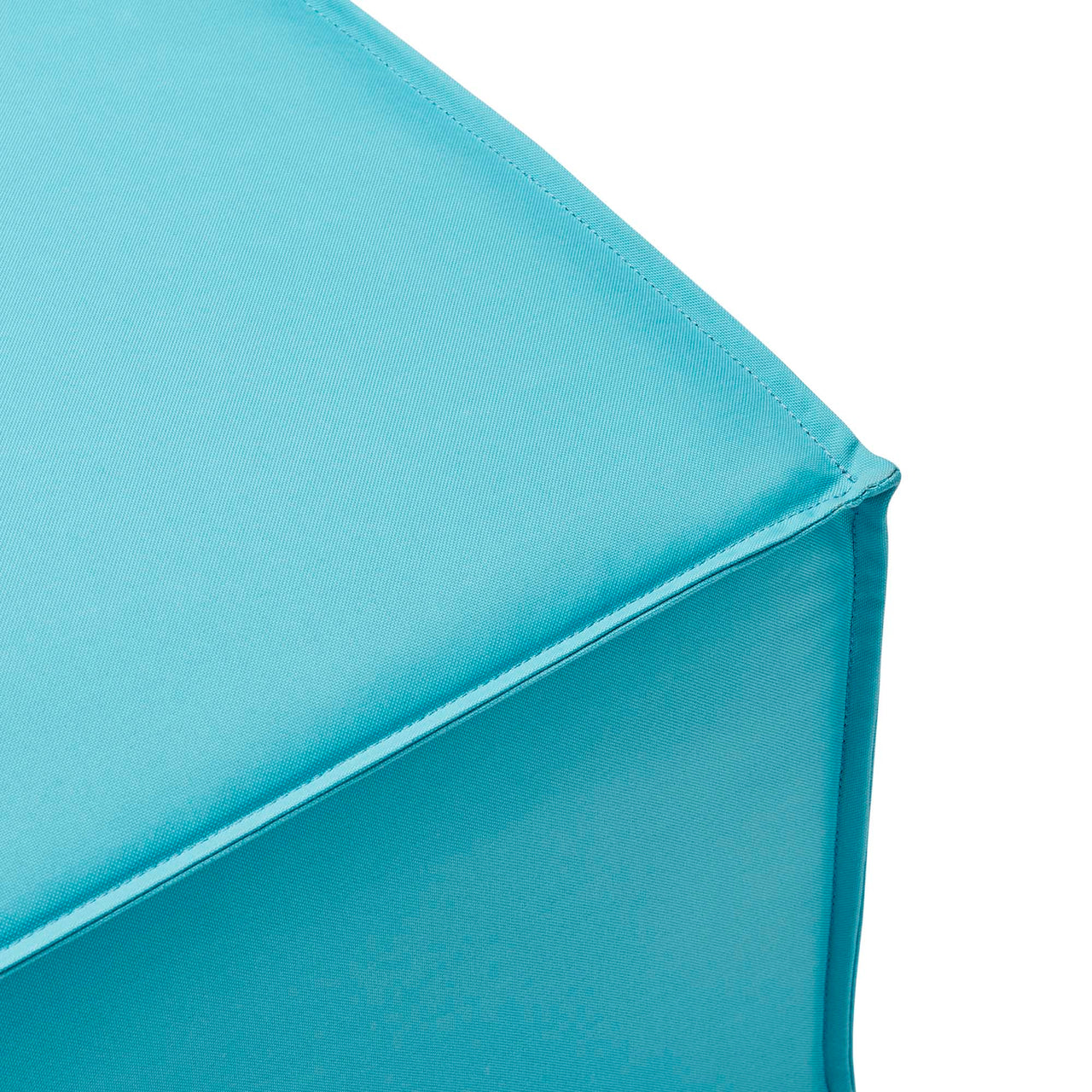 Merida Alfresco Upholstered Ottoman | Outdoor Modular Sectional Component, Turquoise
