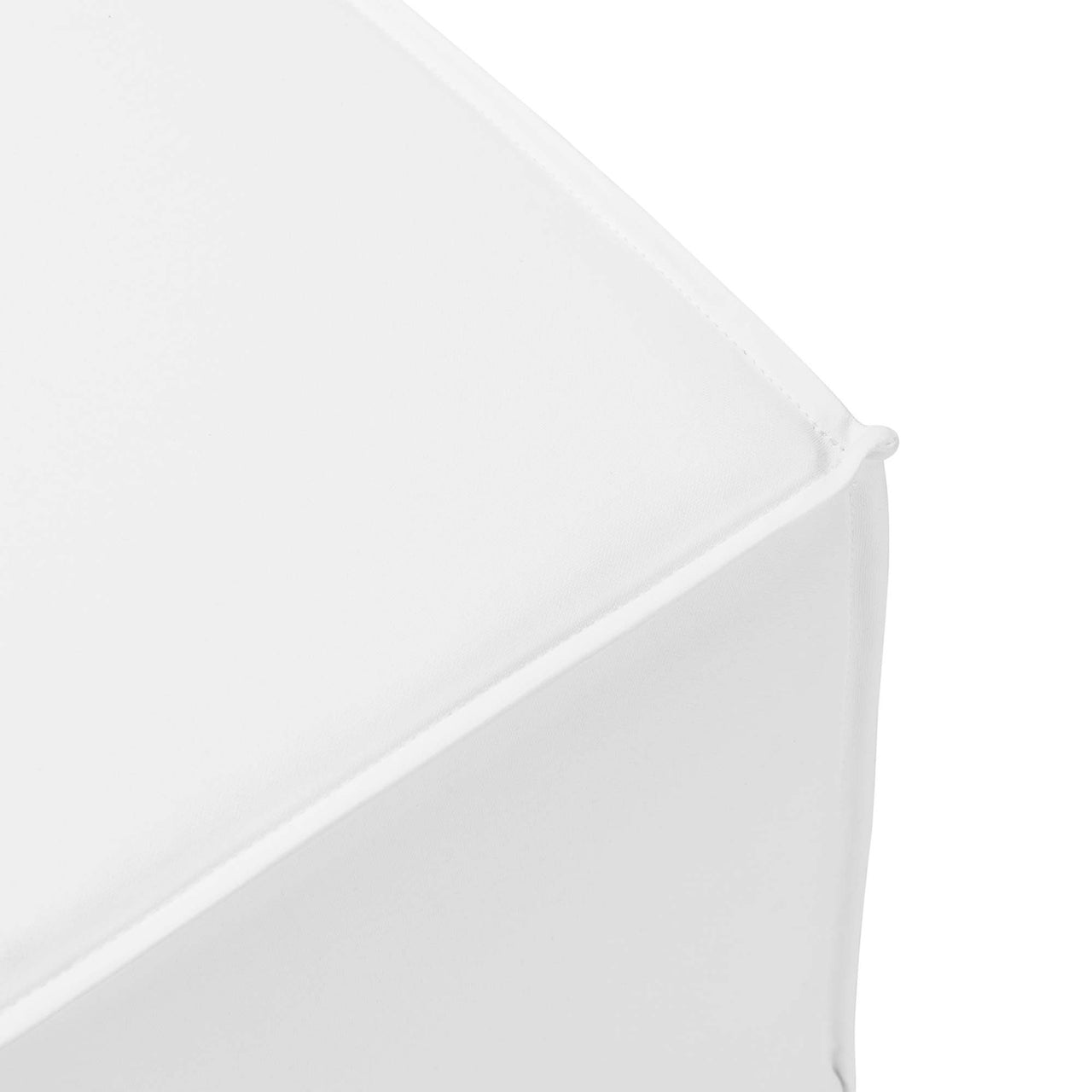 Merida Alfresco Upholstered Ottoman | Outdoor Modular Sectional Component, White