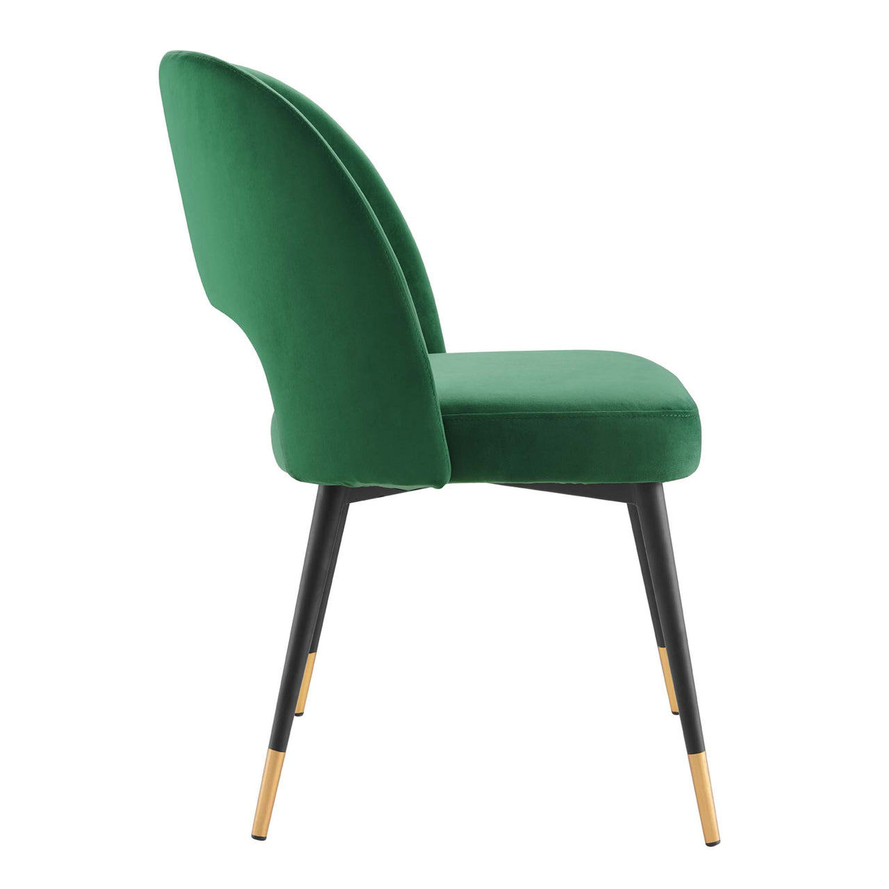 Artemis Upholstered Velvet Dining Chair, Emerald