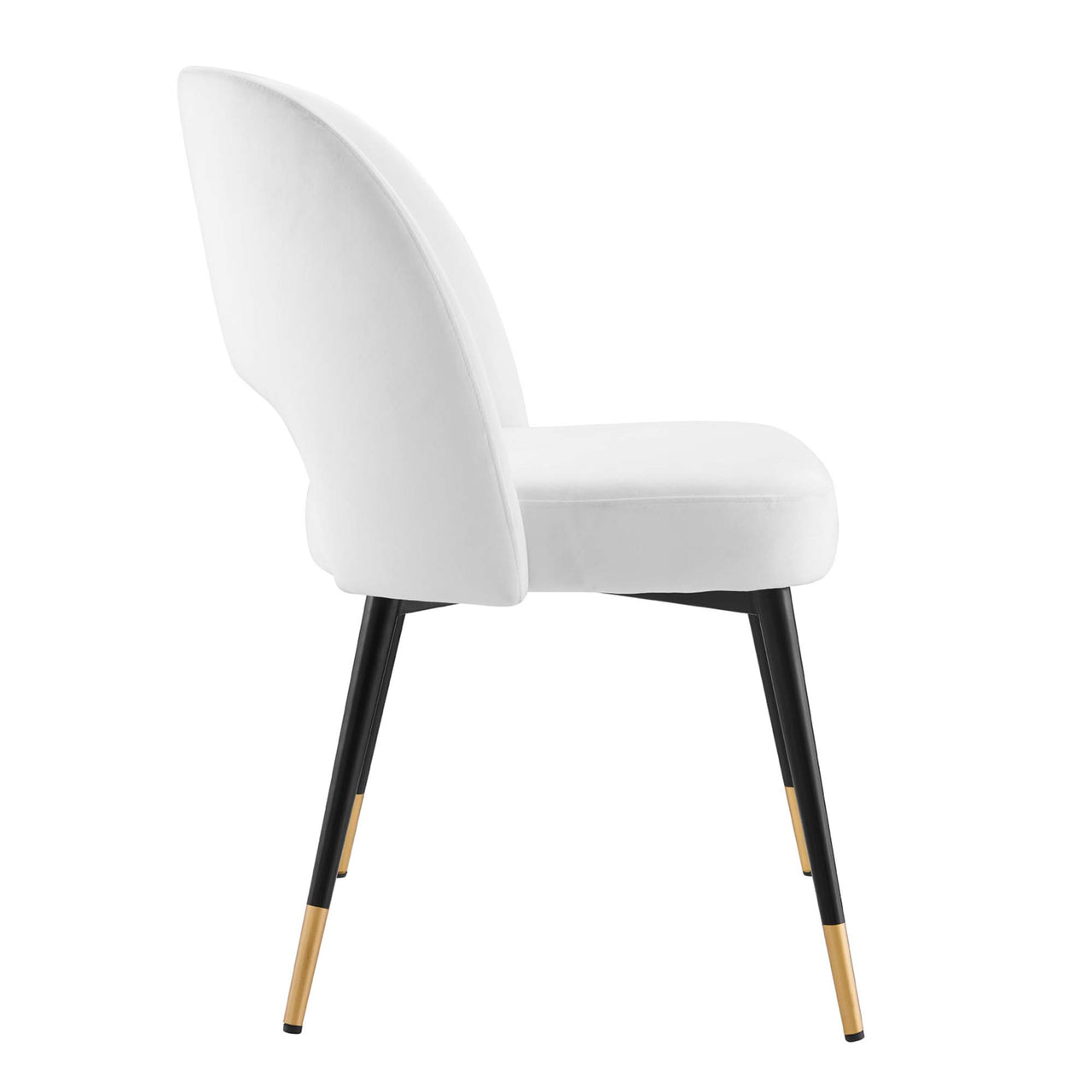 Artemis Upholstered Velvet Dining Chair, White