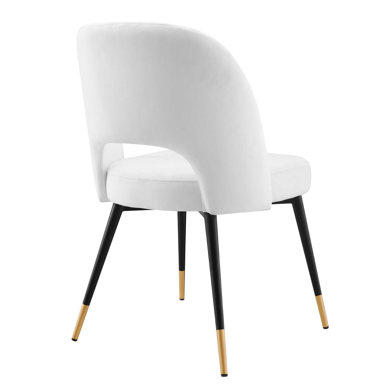 Artemis Upholstered Velvet Dining Chair, White