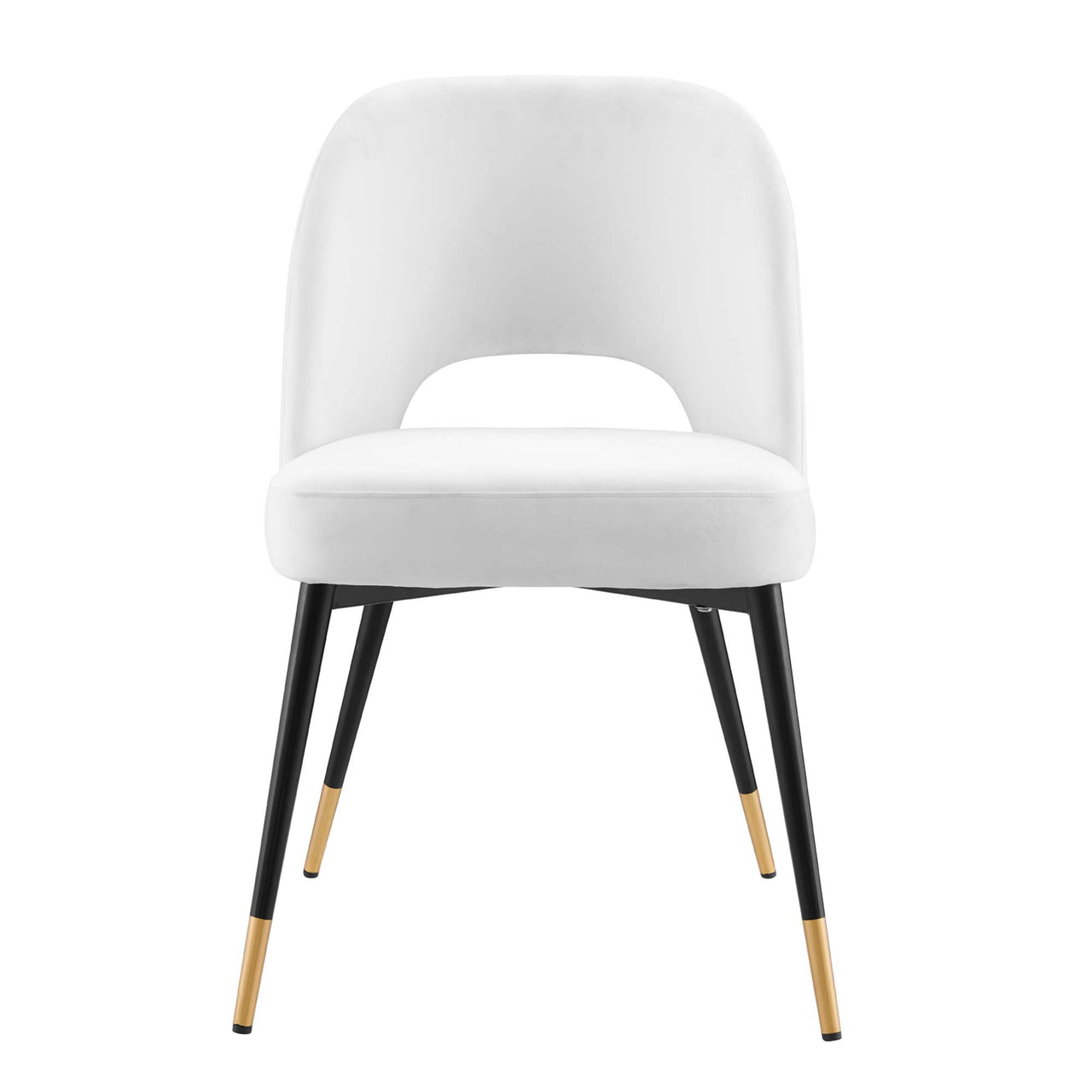 Artemis Upholstered Velvet Dining Chair, White