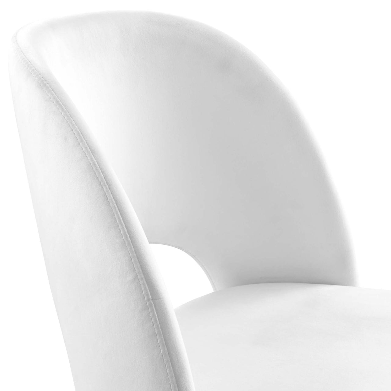 Artemis Upholstered Velvet Dining Chair, White