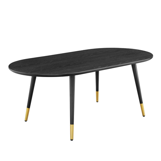 Vigor 47" Oval Coffee Table, Black
