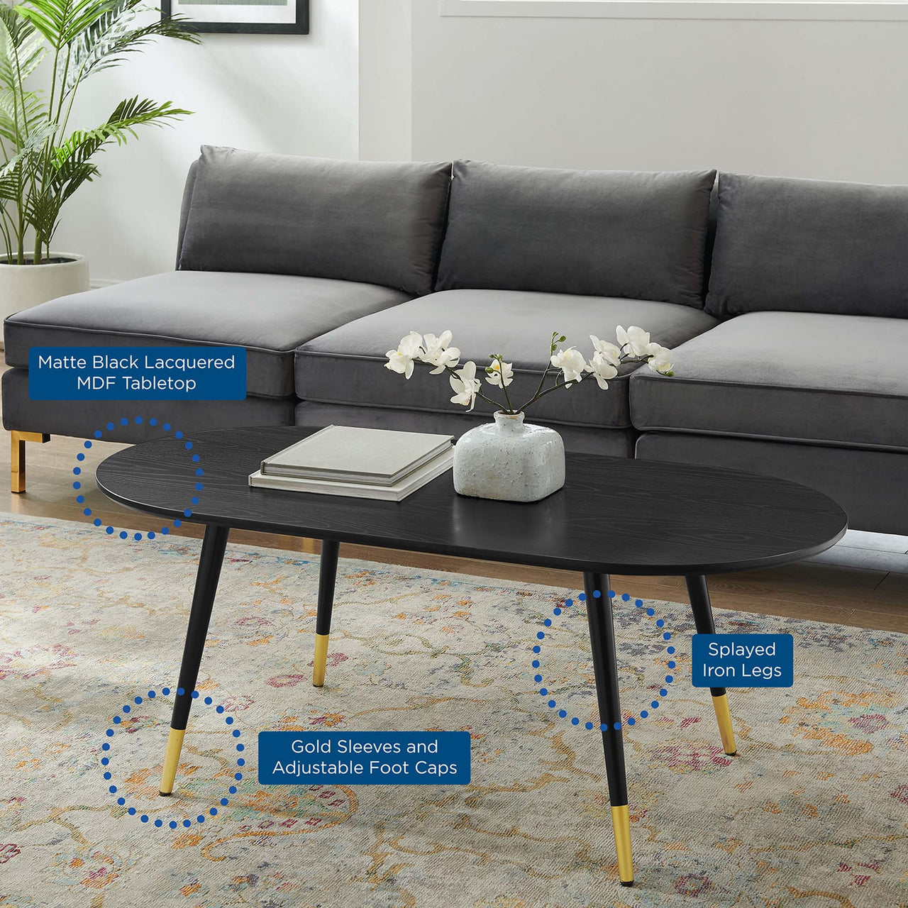 Elenith Coffee Table, Black