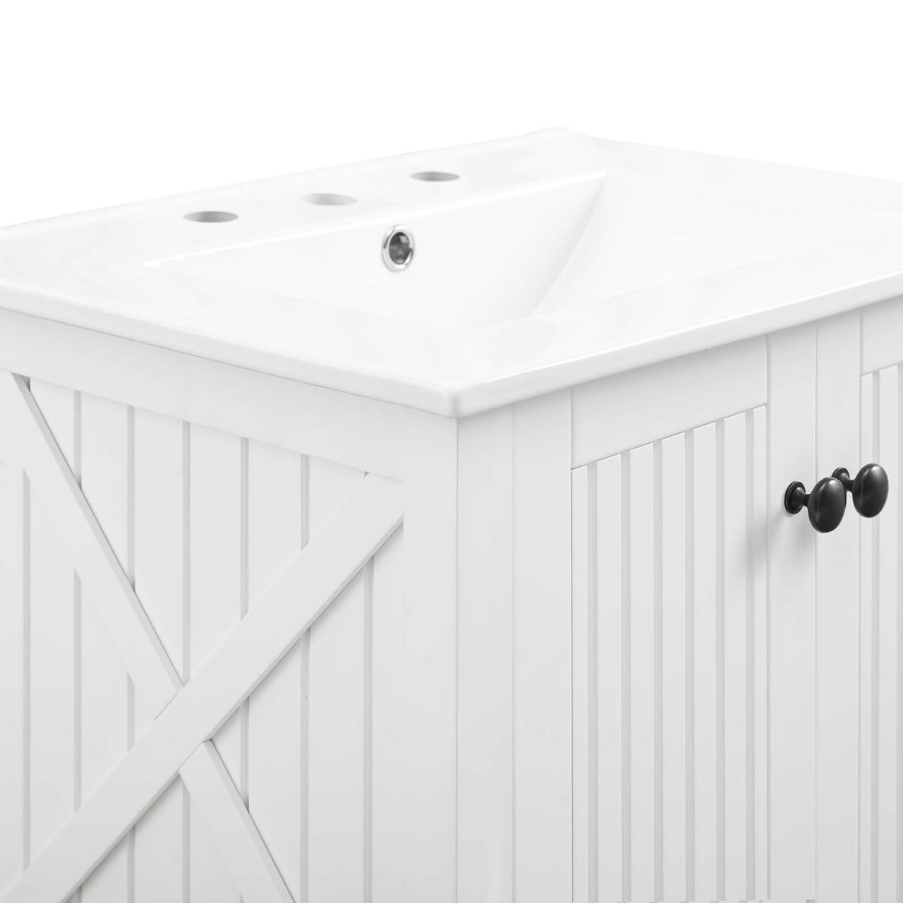 Barn Vanity Unit, Small, White