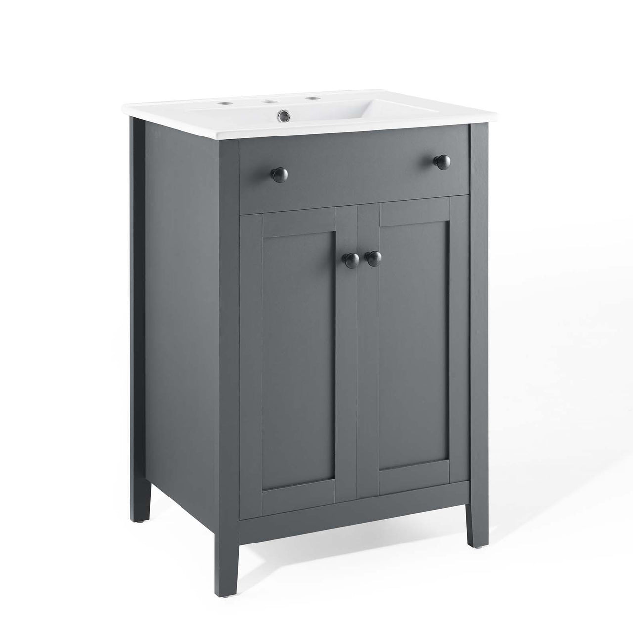 Tucker Vanity Unit, Small, Gray & White