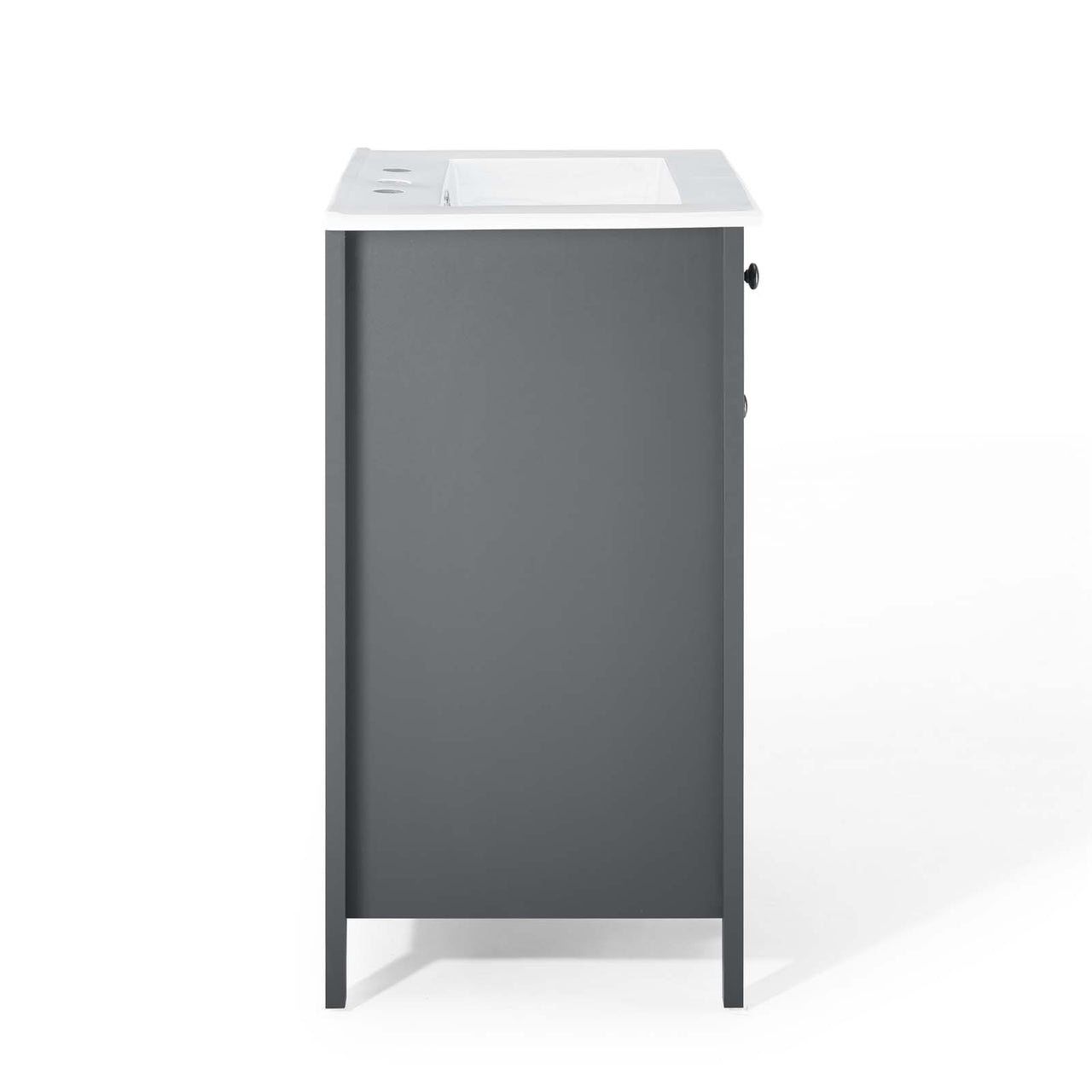 Tucker Vanity Unit, Small, Gray & White