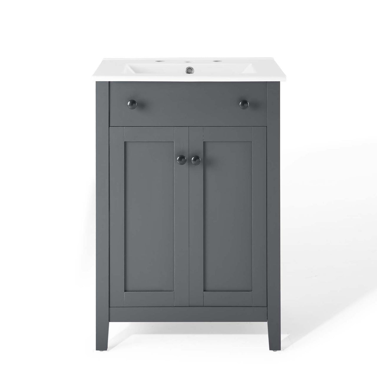 Tucker Vanity Unit, Small, Gray & White