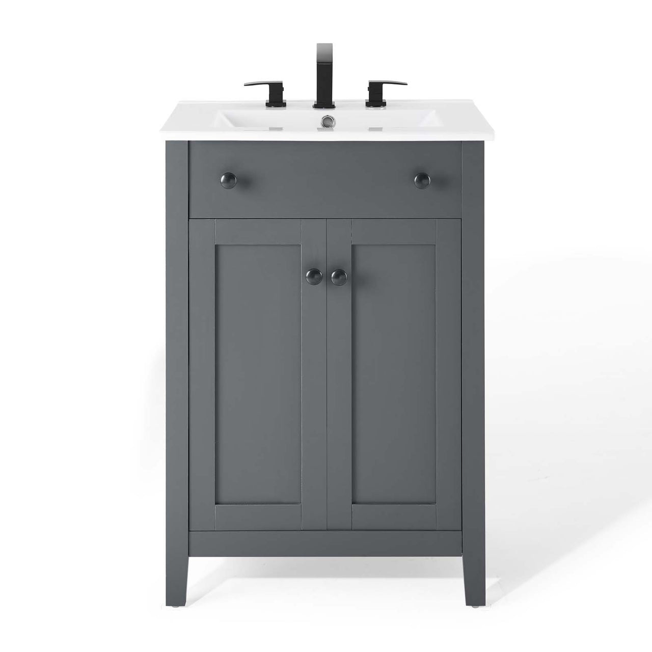 Tucker Vanity Unit, Small, Gray & White