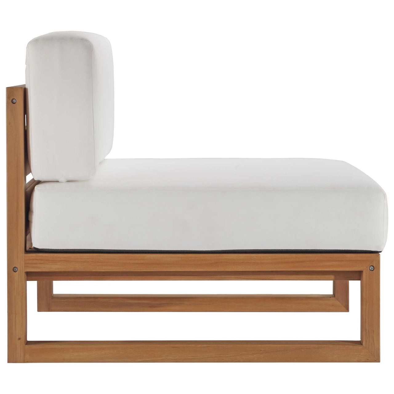 Rizer 4-Piece Alfresco Teak Furniture Set, Natural Wood & White