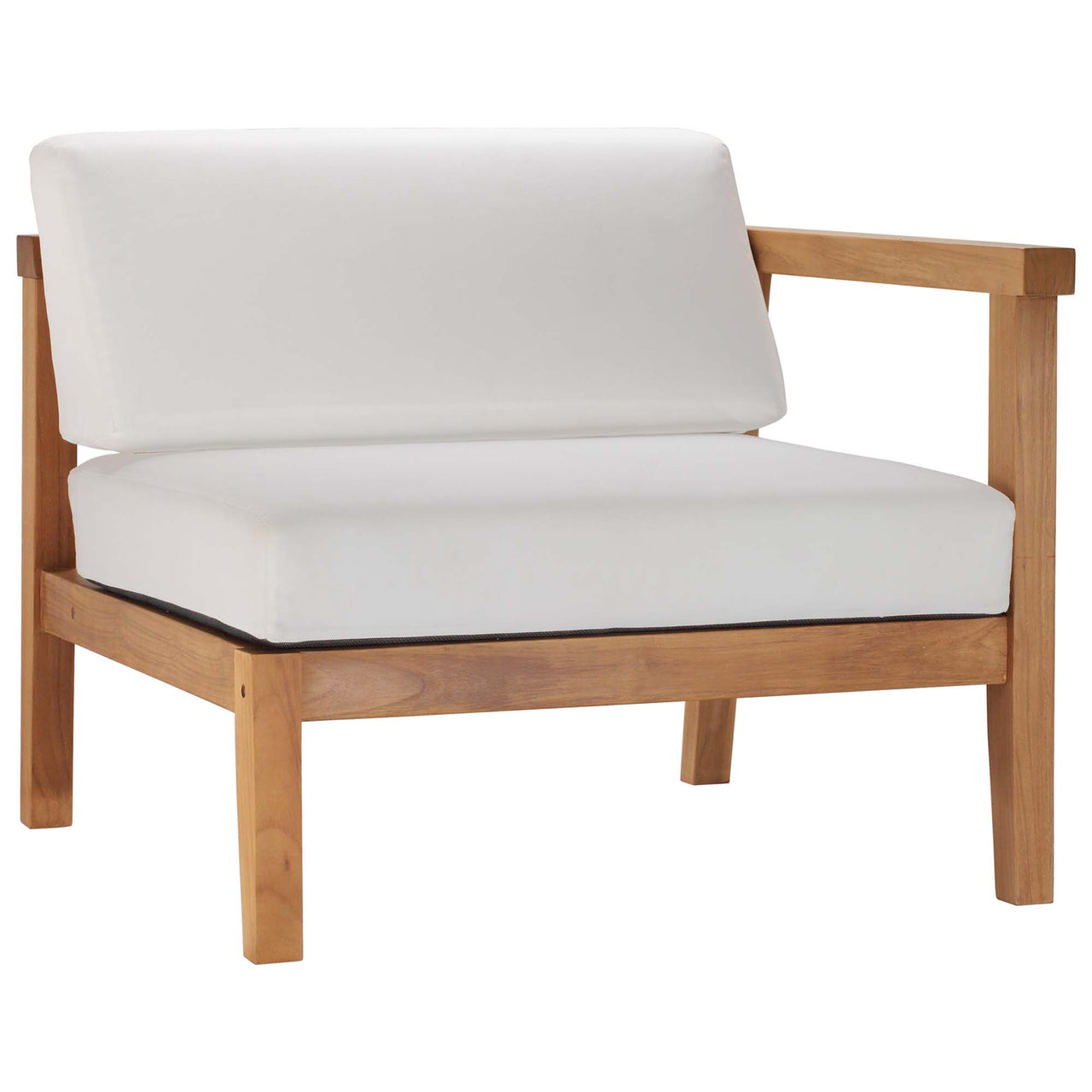 Brentford 3-Piece Alfresco Sectional Sofa Set, Natural Wood & White