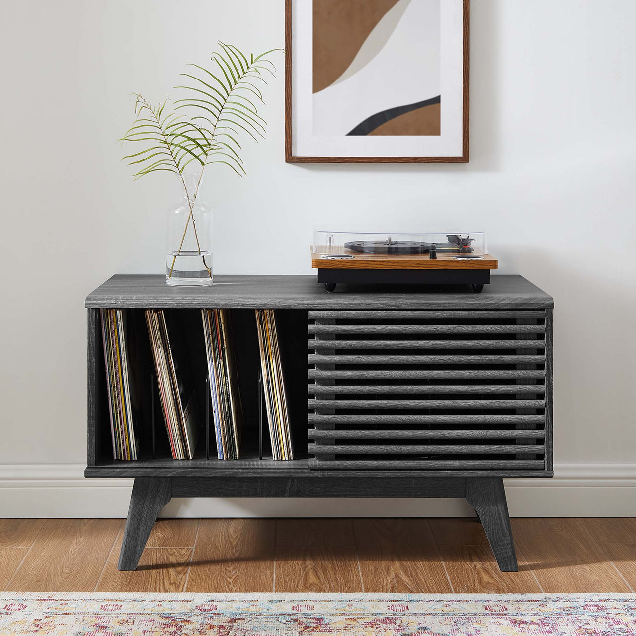 Ventral Vinyl Cabinet, Medium, Charcoal