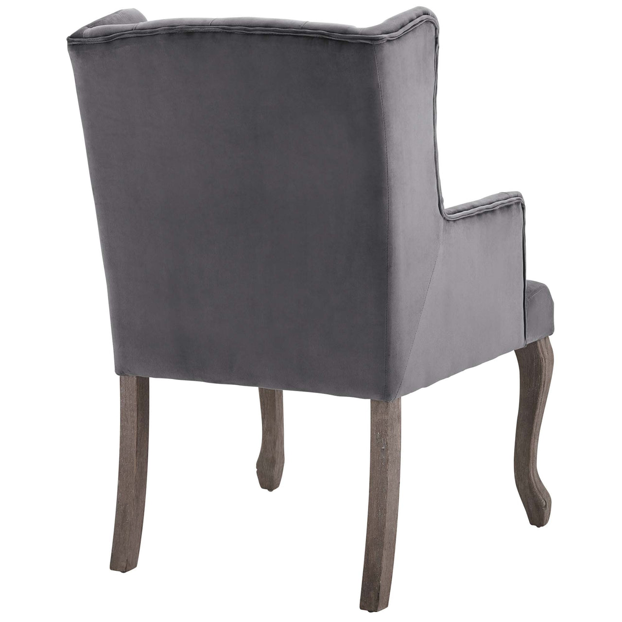 Francoise Upholstered Velvet Dining | Accent Chair Set of 2, Gray