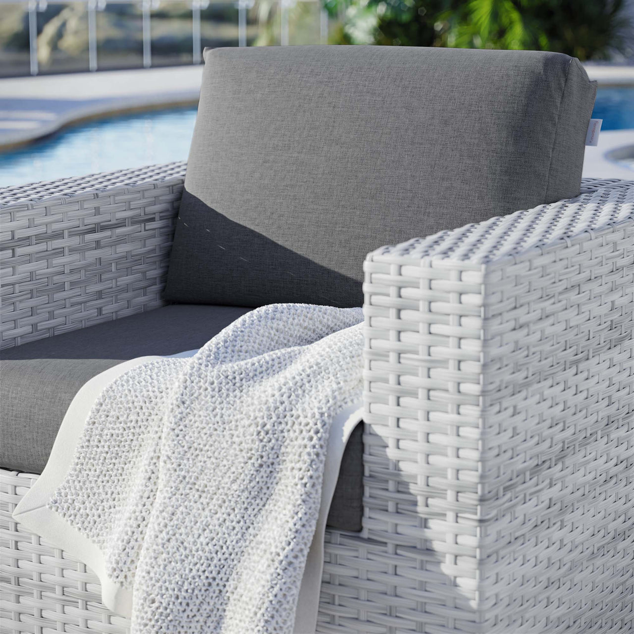Conversation Alfresco Armchair, Light Gray & Charcoal