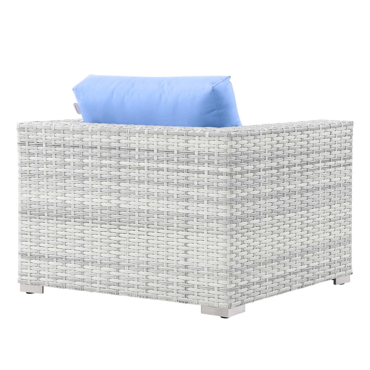 Conversation Alfresco Armchair, Light Gray & Light Blue