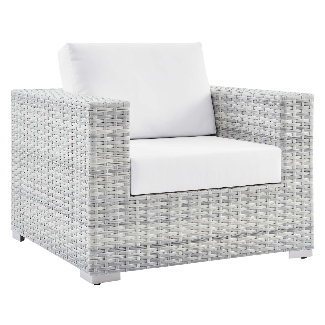 Conversation Alfresco Armchair, Light Gray & White
