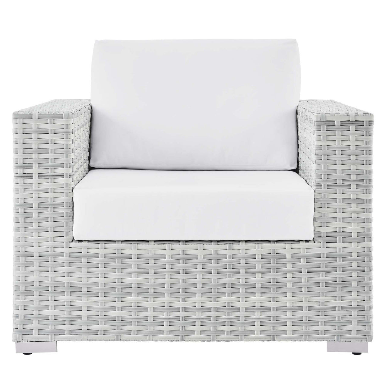 Conversation Alfresco Armchair, Light Gray & White