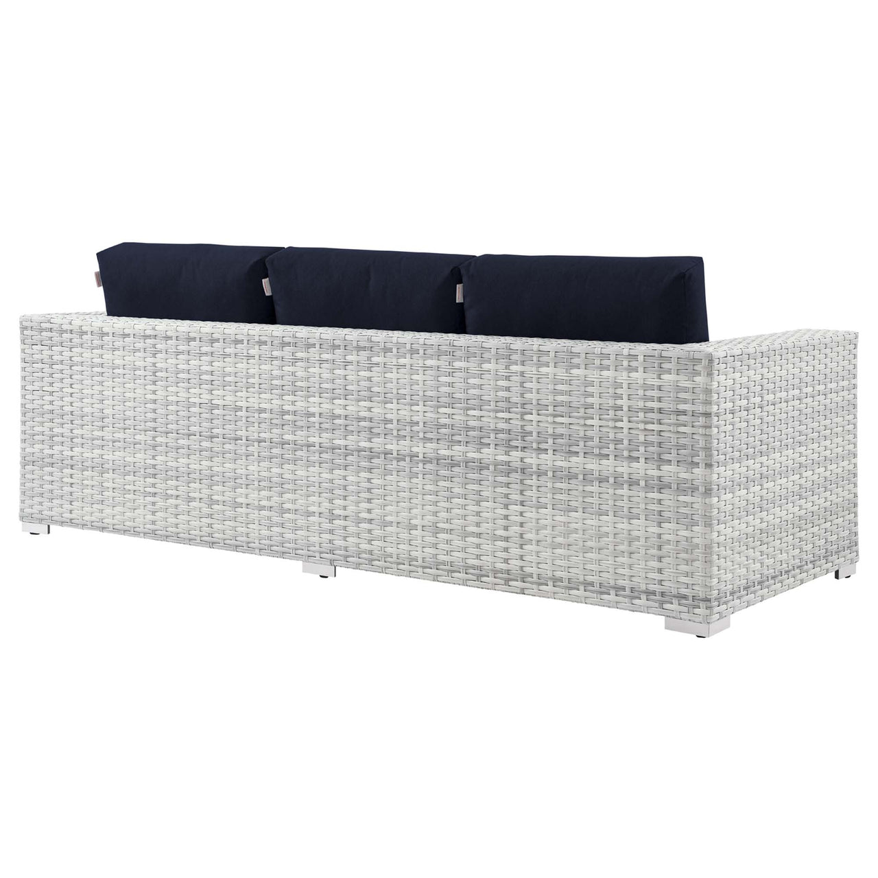Conversation Alfresco Sofa, Light Gray & Navy