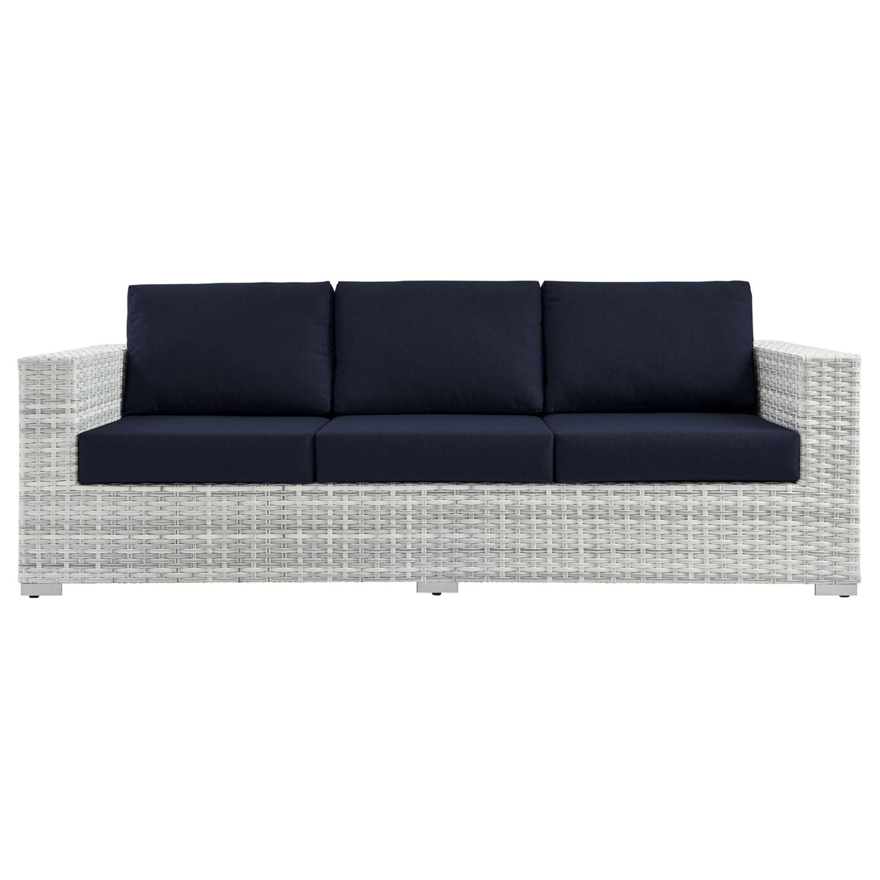 Conversation Alfresco Sofa, Light Gray & Navy