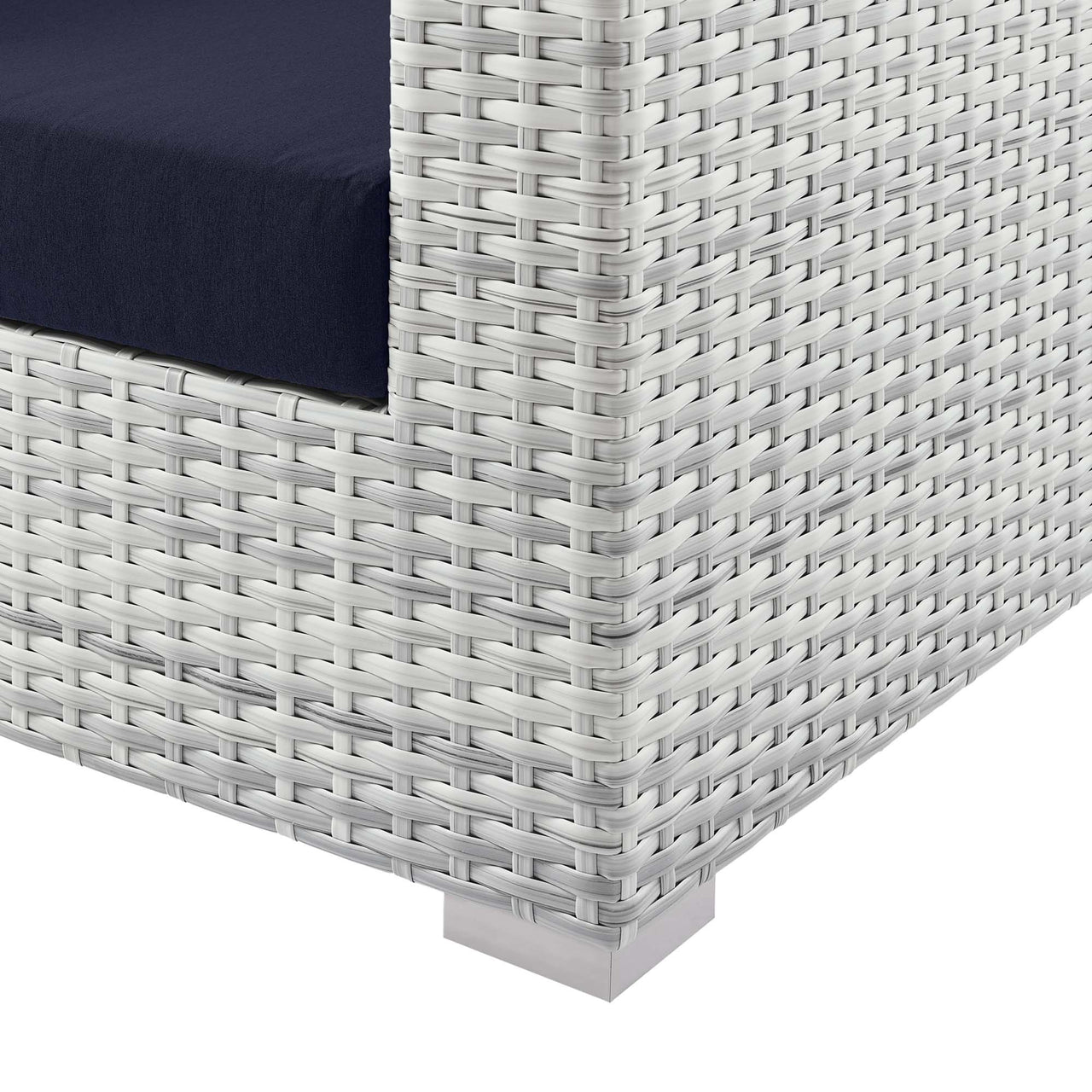 Conversation Alfresco Sofa, Light Gray & Navy