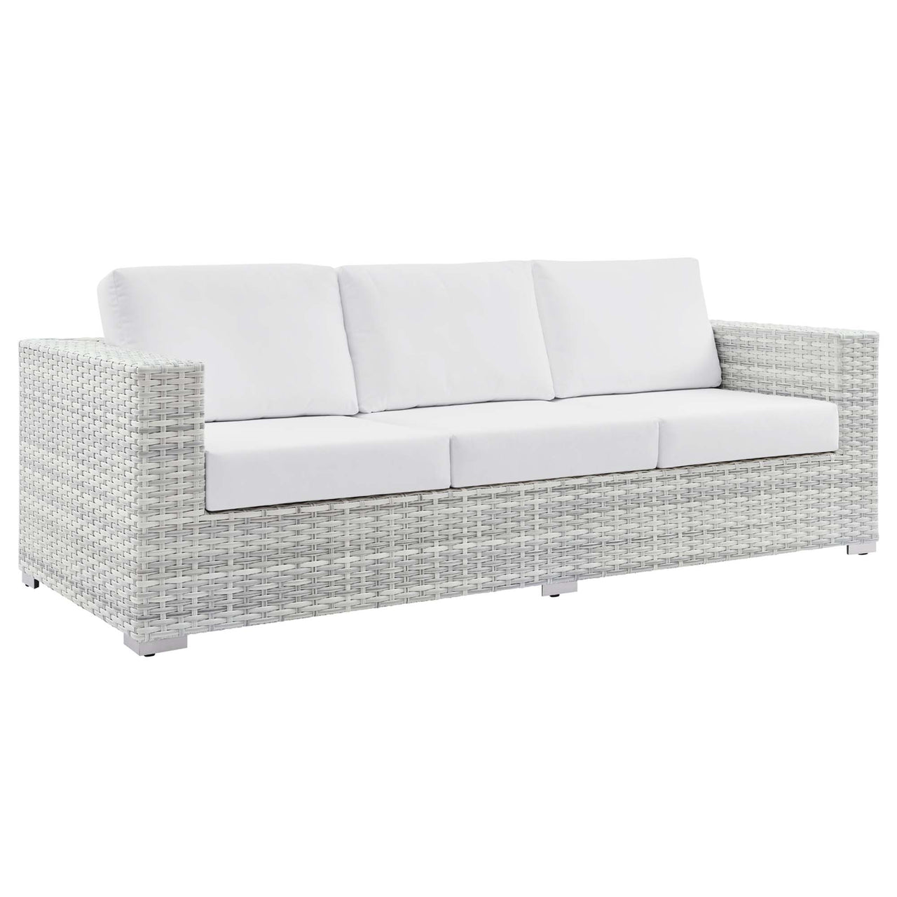 Conversation Alfresco Sofa, Light Gray & White
