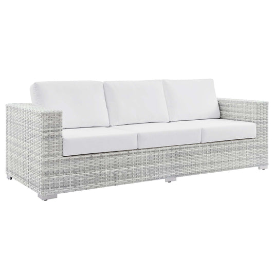 Conversation Alfresco Sofa, Light Gray & White