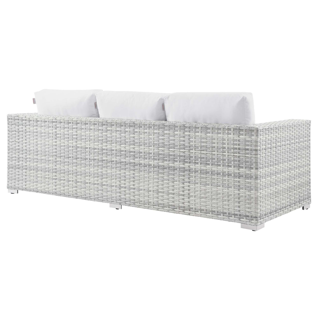Conversation Alfresco Sofa, Light Gray & White