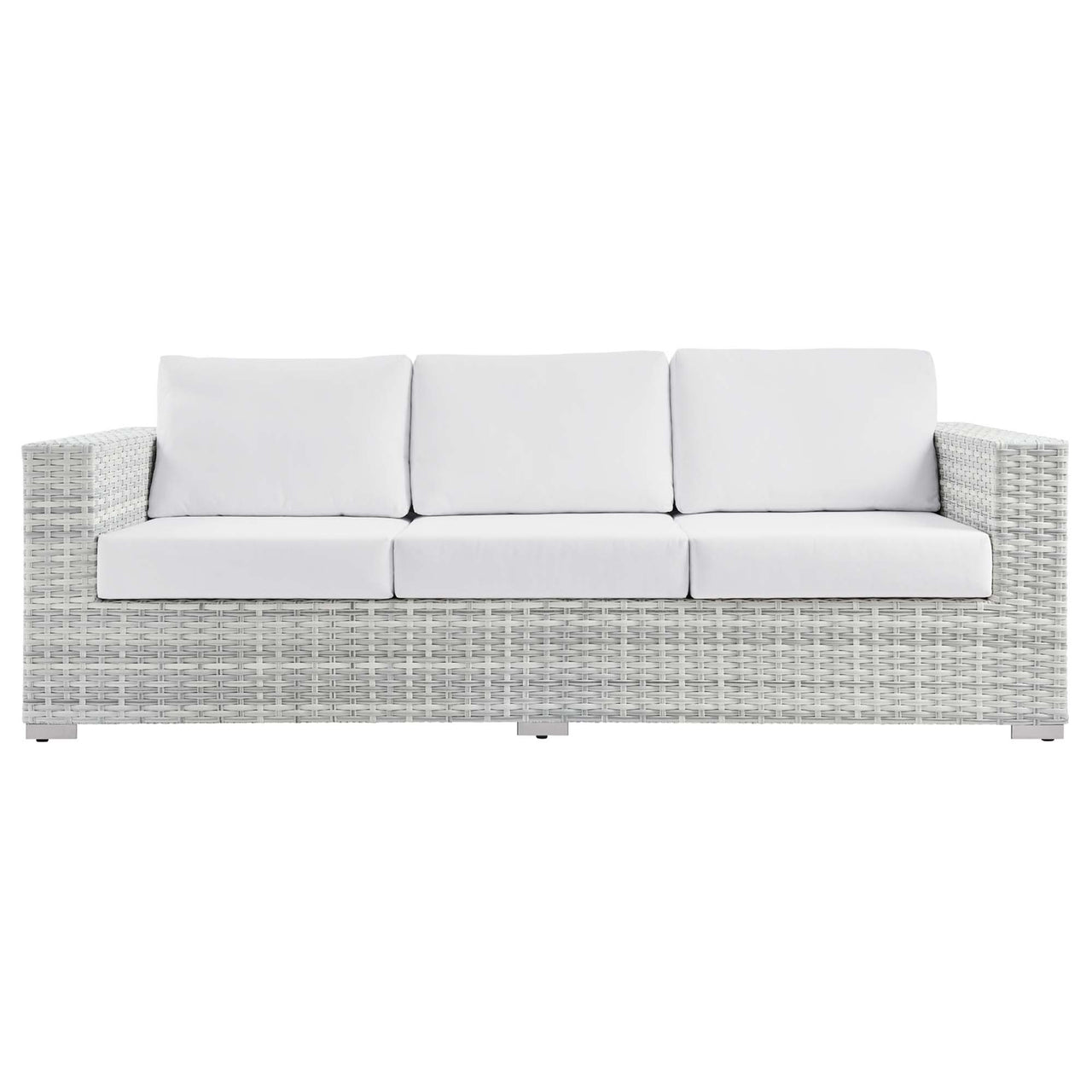 Conversation Alfresco Sofa, Light Gray & White