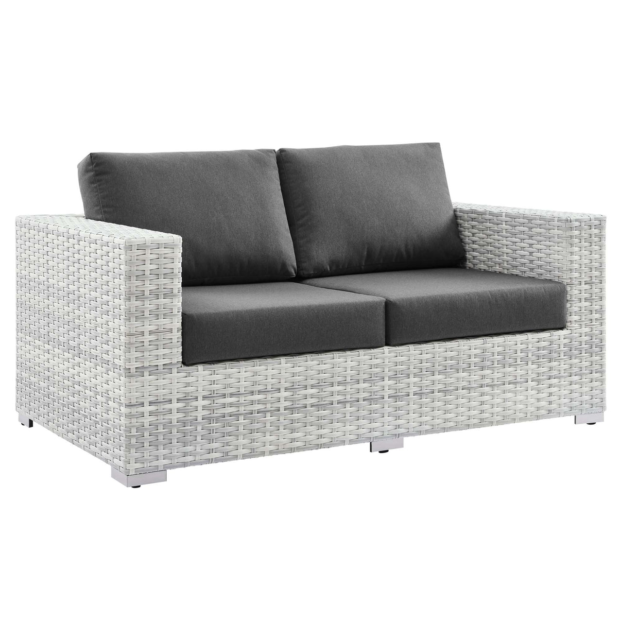 Conversation Alfresco Loveseat, Light Gray & Charcoal