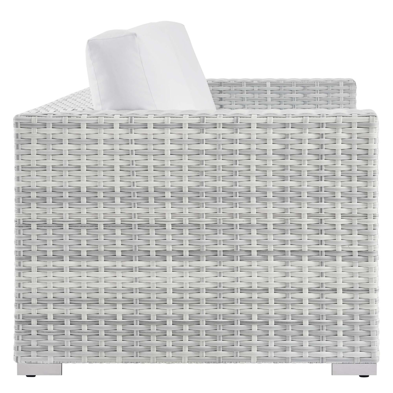 Conversation Alfresco Loveseat, Light Gray & White