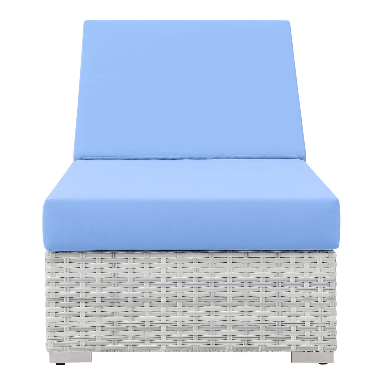Conversation Alfresco Chaise, Light Gray & Light Blue