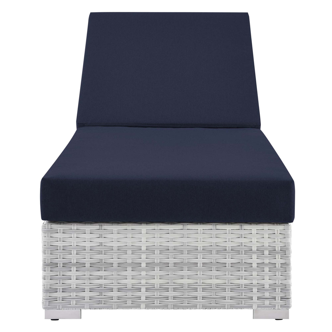 Conversation Alfresco Chaise, Light Gray & Navy