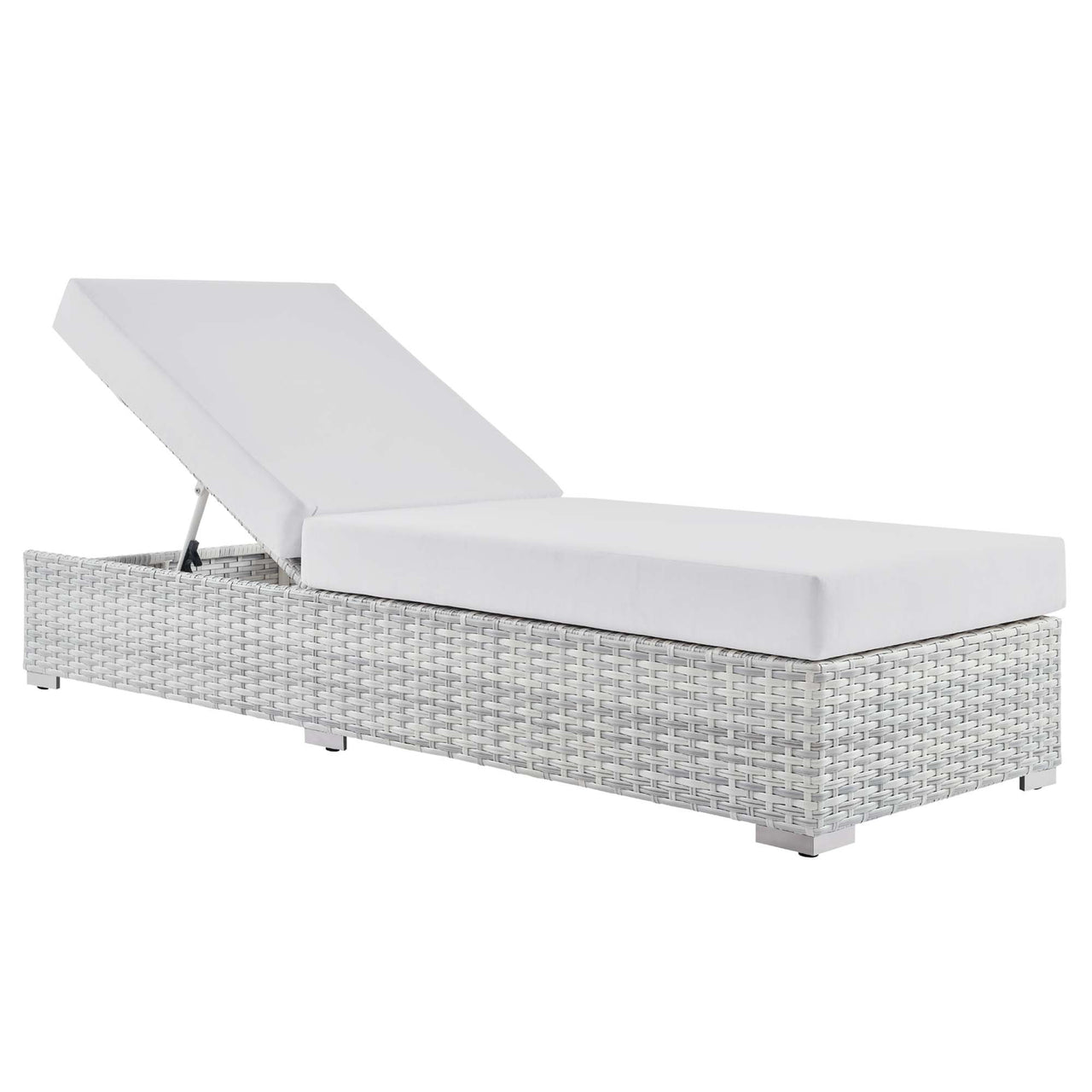 Conversation Alfresco Chaise, Light Gray & White