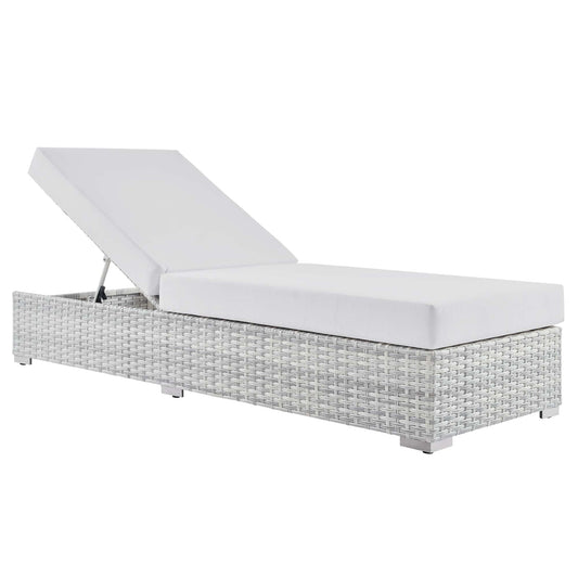 Conversation Alfresco Chaise, Light Gray & White