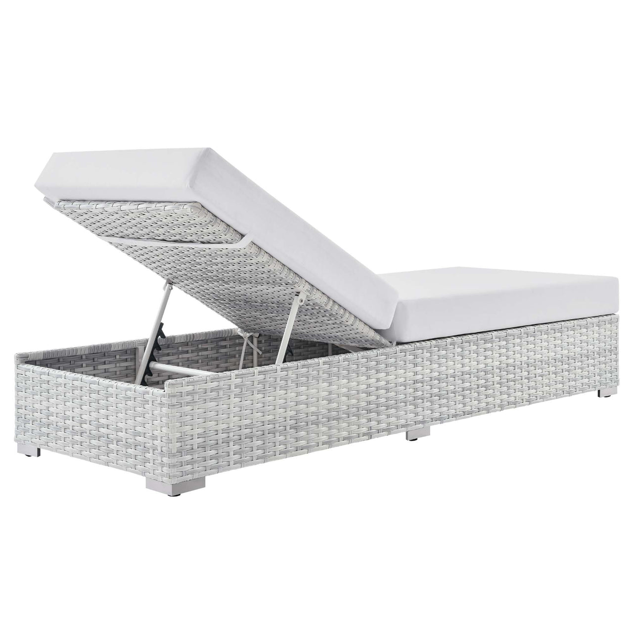 Conversation Alfresco Chaise, Light Gray & White