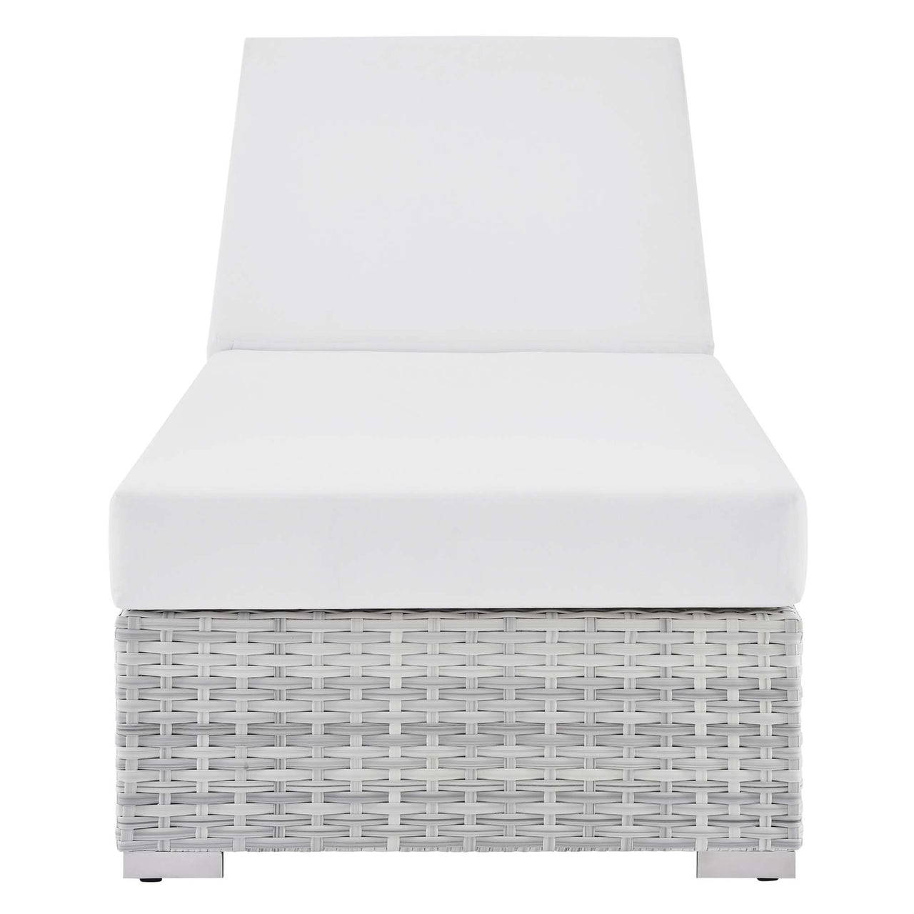 Conversation Alfresco Chaise, Light Gray & White
