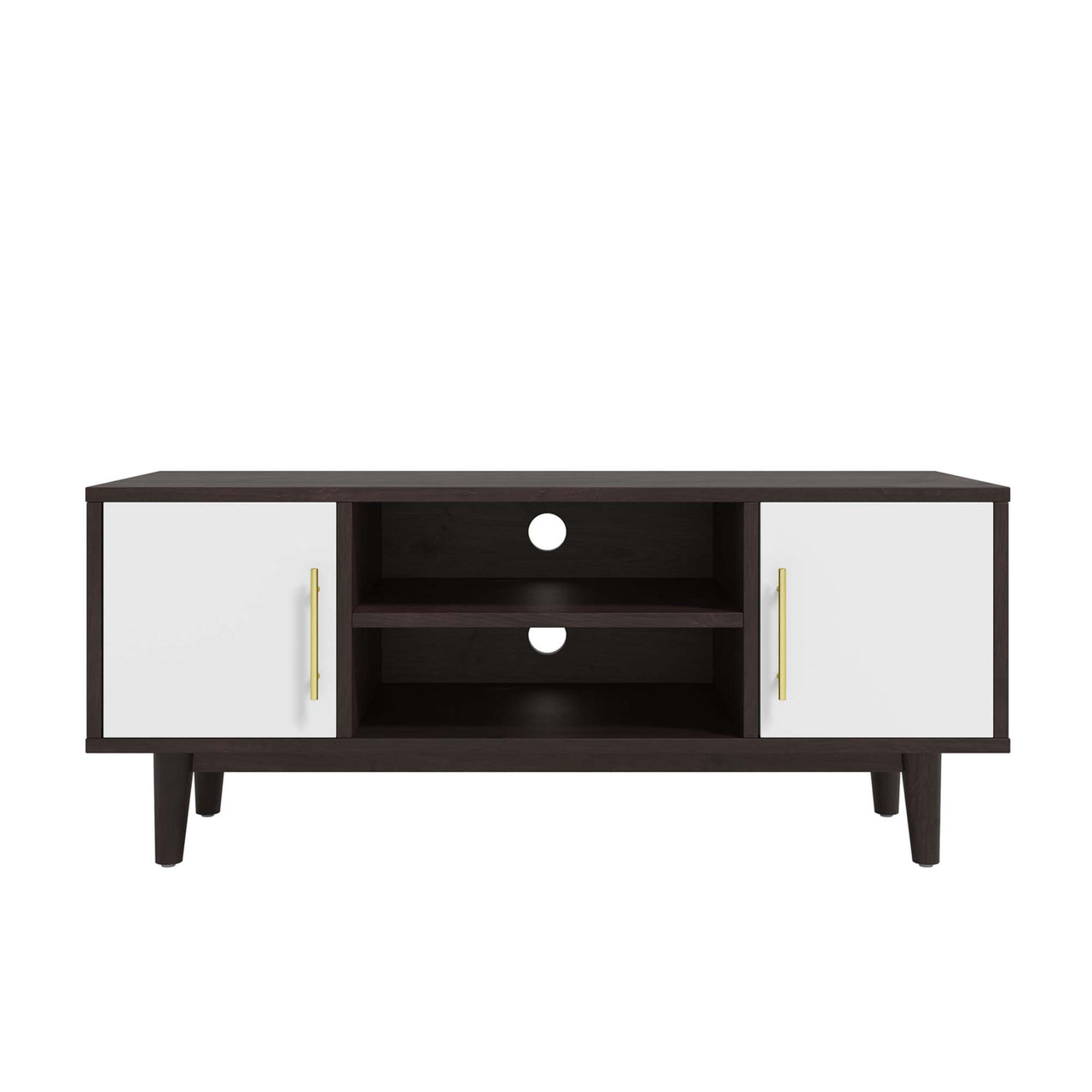 Tyler TV Stand, Espresso & White