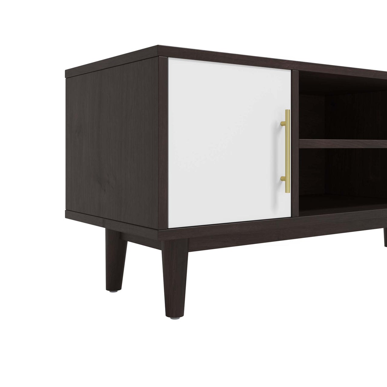 Tyler TV Stand, Espresso & White