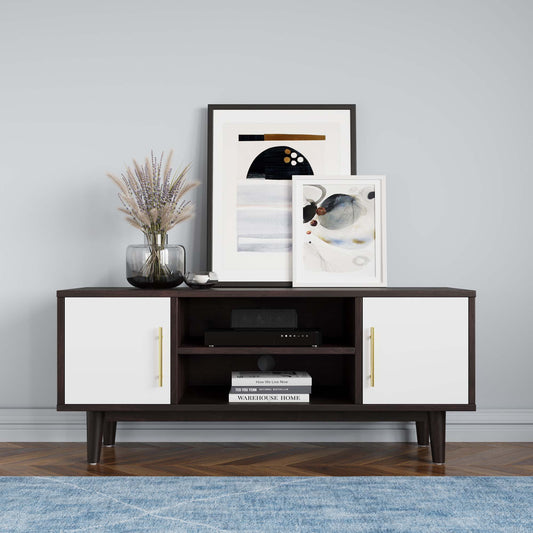 Tyler TV Stand, Espresso & White