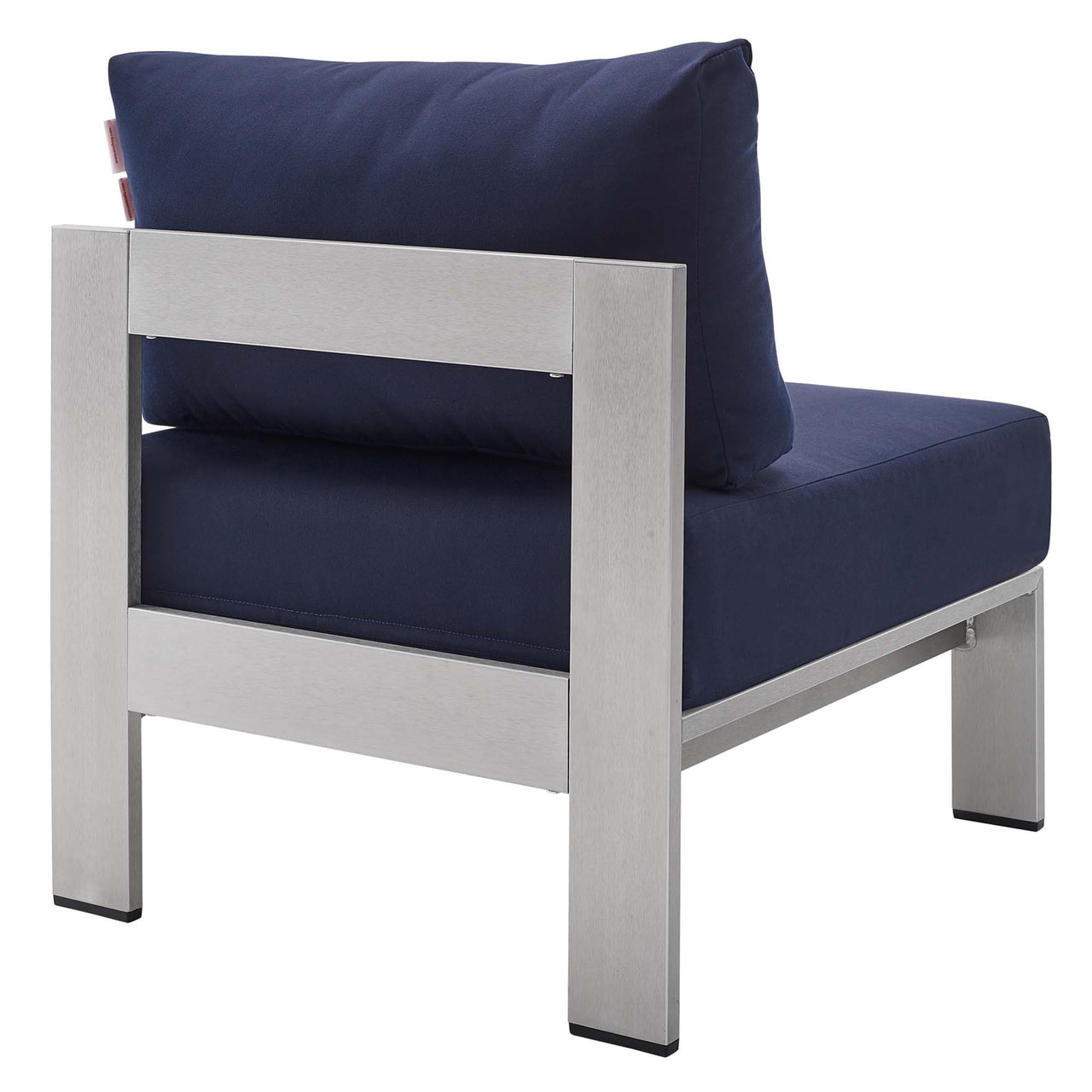 Shorea 4-Piece Sunbrella® Fabric Alfresco Set, Silver & Navy
