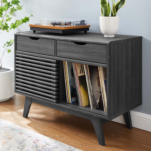 Ventral Vinyl Cabinet, Large, Charcoal