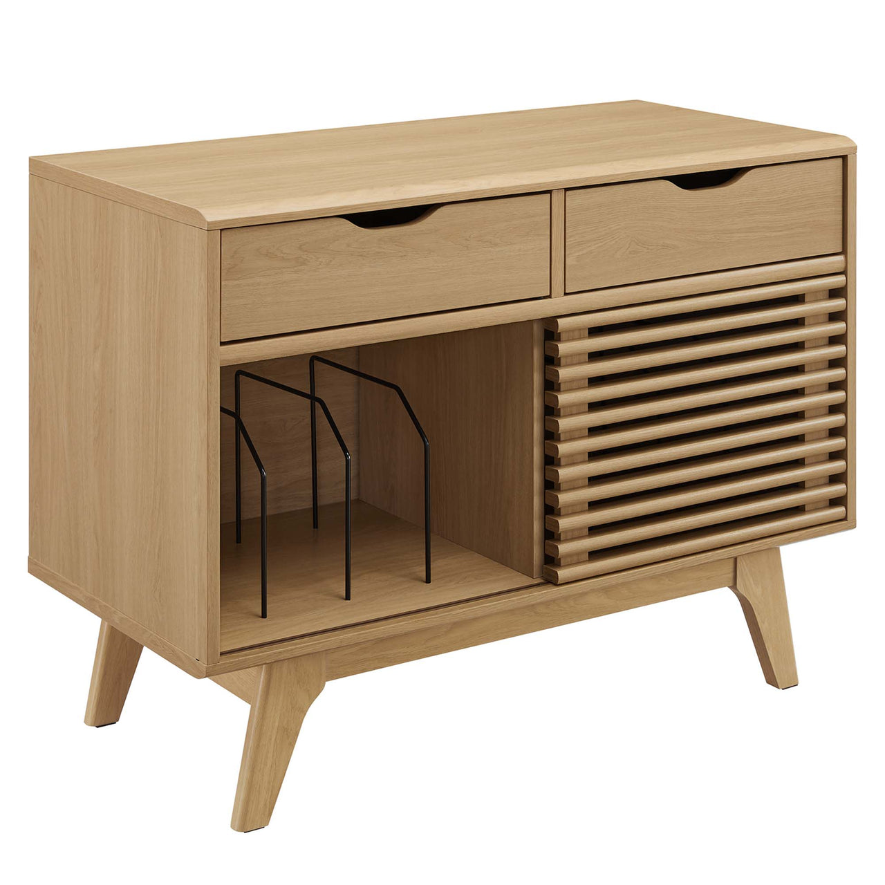 Ventral Vinyl Cabinet, Large, Oak