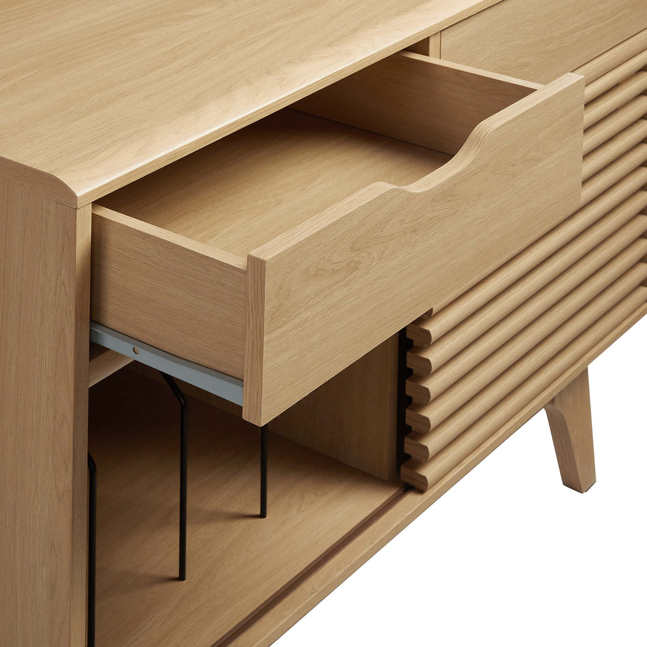 Ventral Vinyl Cabinet, Large, Oak