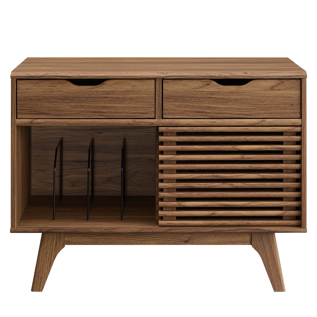 Ventral Vinyl Cabinet, Large, Walnut