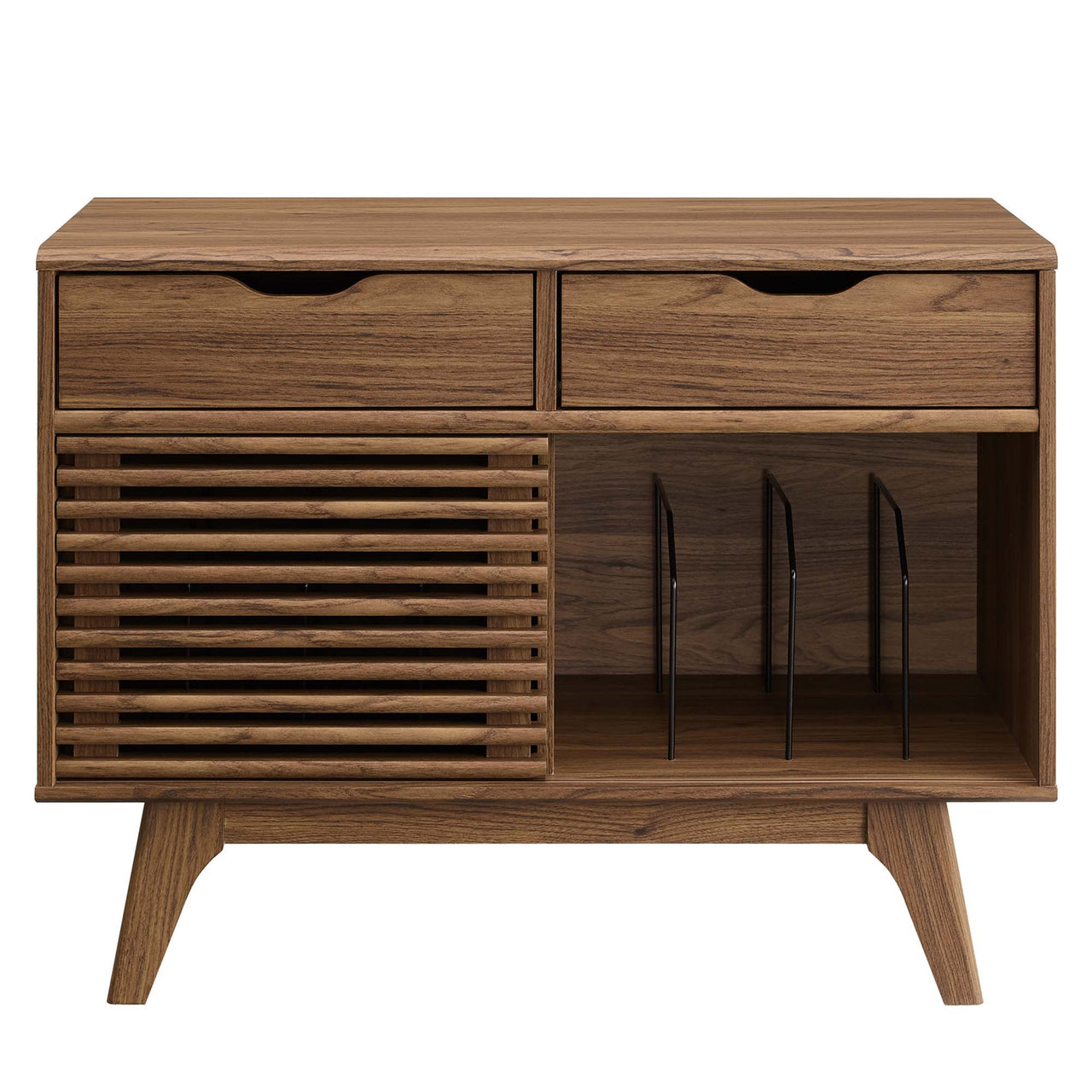 Ventral Vinyl Cabinet, Large, Walnut