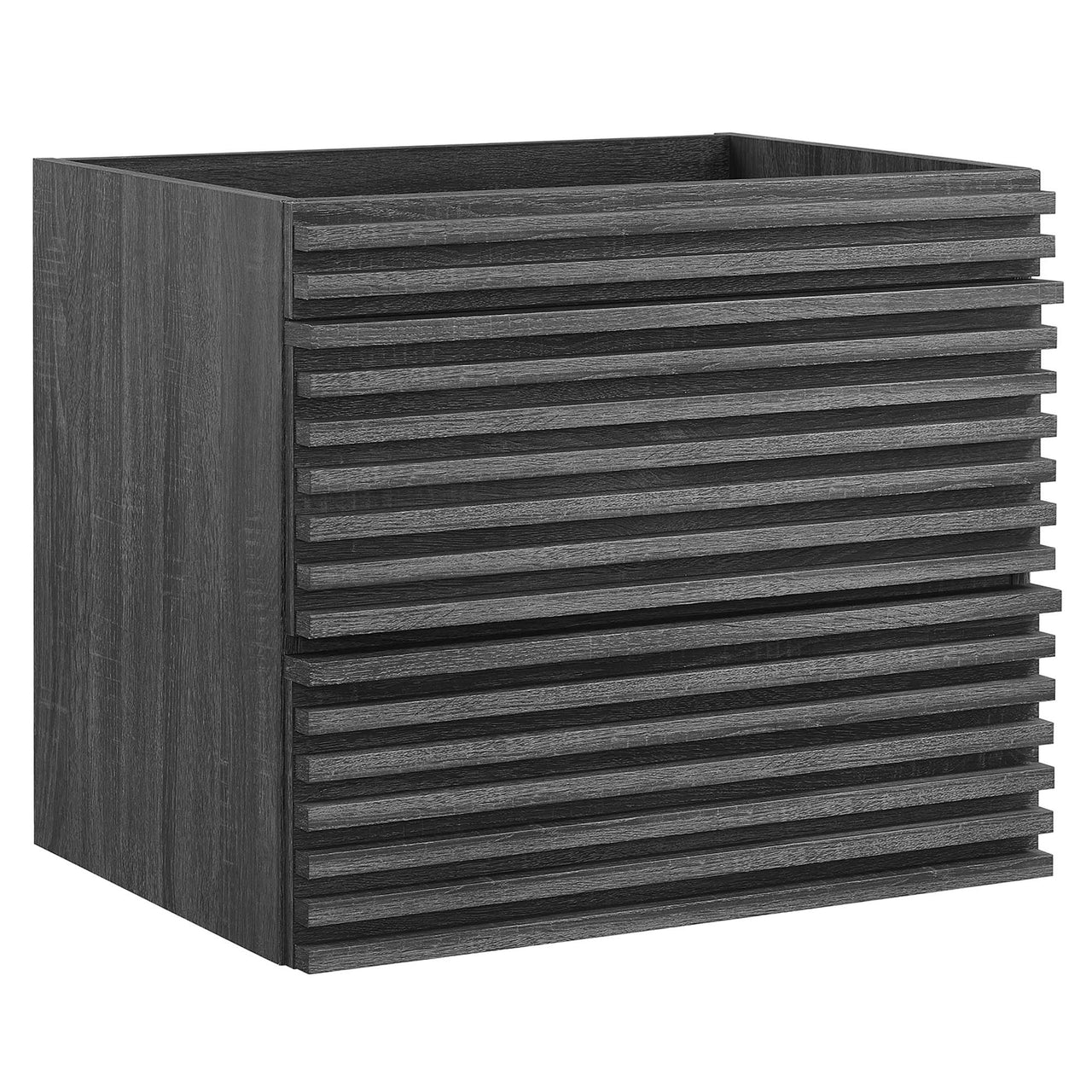 Ventra Floating Vanity Base with Storage, Small, Charcoal